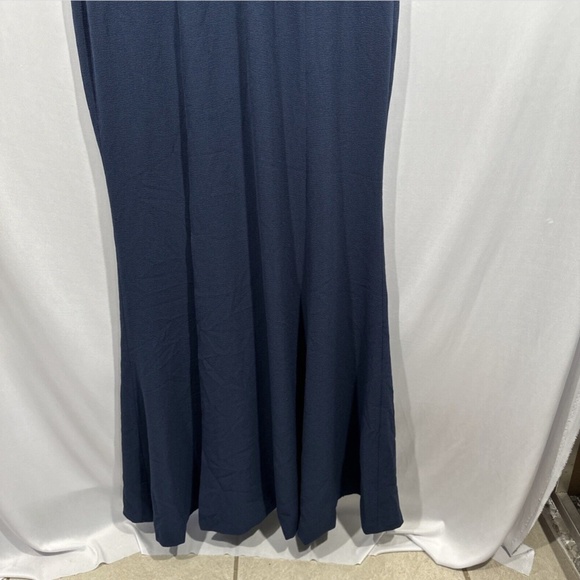 NEW Dress the Population [ XXL ] Iris Slit Crepe Gown in‎ Midnight Blue - Picture 10 of 15